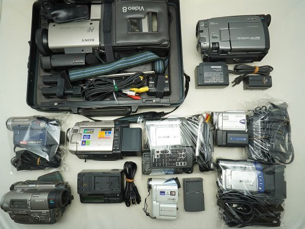 ☆ビデオカメラなど☆SONY/HITACHI/Panasonic/Canon/ 等 計:9点まとめ【ジャンク品】32450