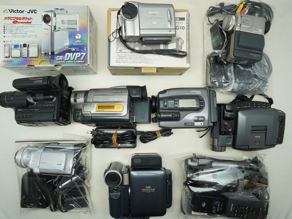 ☆ビデオカメラなど☆Panasonic/Victor/SONY/SHARP/ 等 計:10点まとめ【ジャンク品】32449