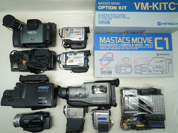 ☆ビデオカメラなど☆HITACHI/SONY/SHARP/TOSHIBA/Victor/ 等 計:10点まとめ【ジャンク品】32447