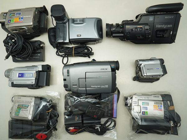★ビデオカメラなど★SONY/Panasonic/Victor/SHARP/ 等 計:8点まとめ【ジャンク品】32444
