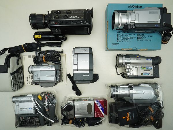 ★ビデオカメラなど★Canon/Panasonic/Victor/SHARP/ 等 計:8点まとめ【ジャンク品】32443
