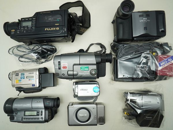★ビデオカメラなど★SONY/Victor/FUJIX/Panasonic/SHARP/ 等 計:8点まとめ【ジャンク品】32440