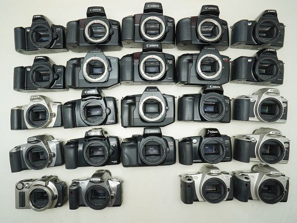 ★キヤノン AF一眼など★EOS 100/620/630/700QD/1000 S/KissⅢL/IXE/ 等 計:24点まとめ【ジャンク品】32419