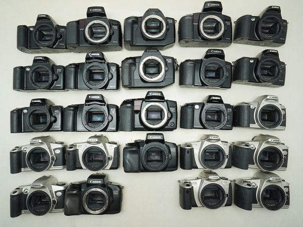 ★キヤノン AF一眼など★EOS 100/1000 S/10QD/700QD/750QD/650/Kiss/ 等 計:24点まとめ【ジャンク品】32417