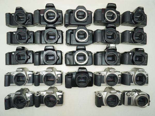 ★キヤノン AF一眼など★EOS 620/650/10QD/1000QD/750QD/IXE/Kiss/ 等 計:24点まとめ【ジャンク品】32415