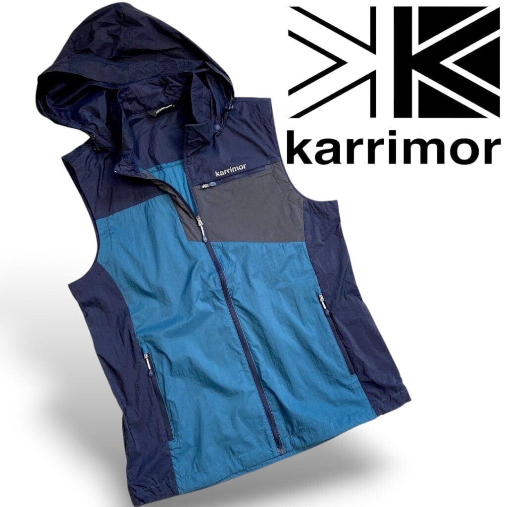 Karrimor カリマー 新品 防風 撥水 ベスト ジャケット マウンテンパーカー アウトドア メンズ 1KAVSM6003TB ブルー 105/XL▲010▼60428m02