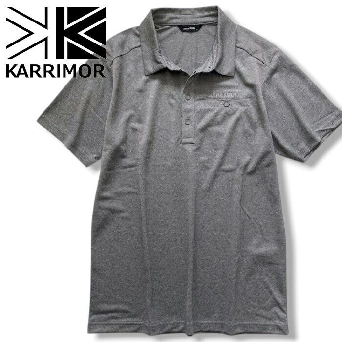 Karrimor カリマー 新品 吸水速乾 ストレッチ 半袖 ポロシャツ カットソー シャツ ウェア 1KATSM6016 グレー 95(M程度)▲010▼50717r02