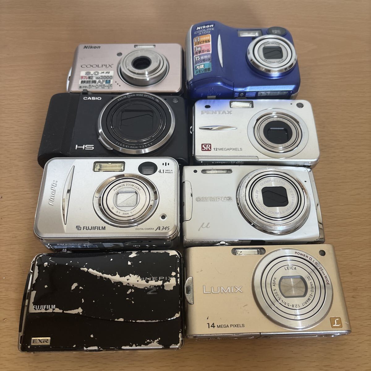 【ジャンク】 デジカメ Nikon FUJIFILM OLYMPUS CASIOなど本体のみ8こ コンパクトデジタルカメラ