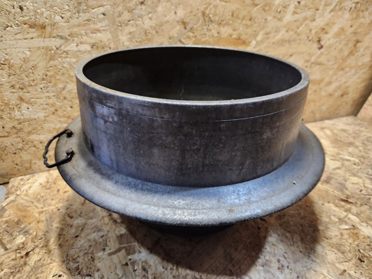 羽釜 24cm 両手鍋 アルミ鍋 釜 鍋 レトロ 古道具 調理器具 古民家 古道具 昭和 M