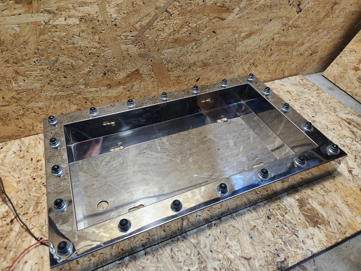 レトロ デコトラ 当時物 大型 特注パイロットランプ 緑グリーン ステンレスナンバー枠 トラック野郎 点灯確認済 M 