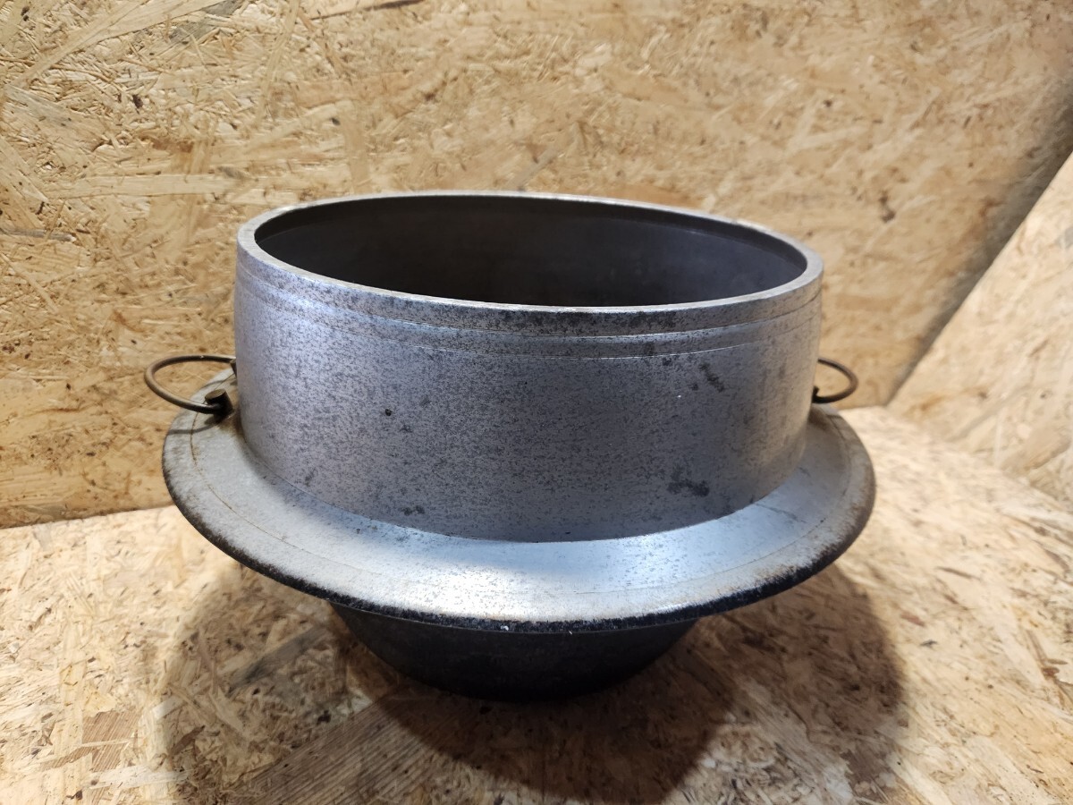 羽釜 両手鍋 アルミ鍋 釜 鍋 直径30cm レトロ 古道具 調理器具 古民家 古道具 昭和 M