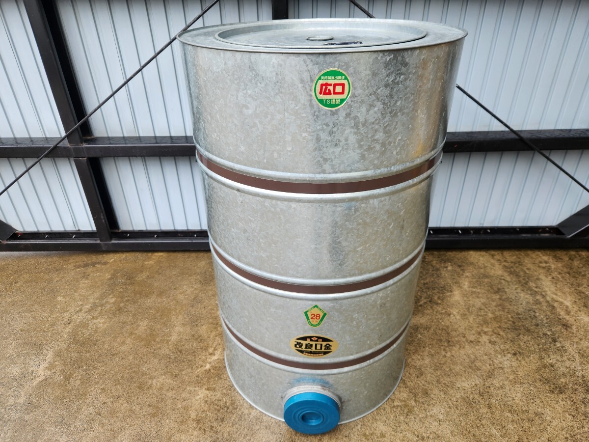 米穀貯蔵缶 ブリキ 保存缶 貯蔵缶 保管 タンク 米缶 貯米 米 玄米 籾 農業 ネズミ対策 レトロ 中古品 M