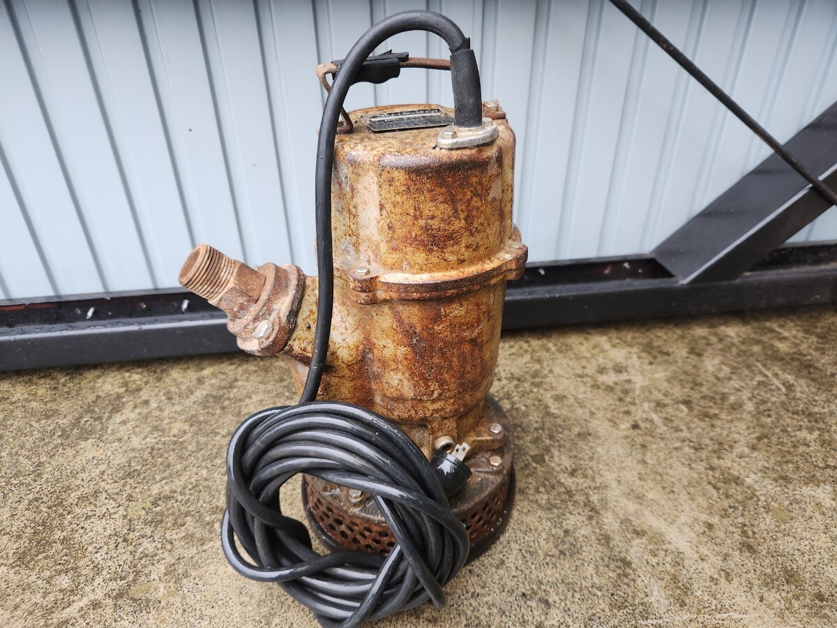 鶴見製作所 ツルミ ハイスピン 水中ポンプ HK2-4 100V 口径50mm ツルミポンプ 通電確認済み 現場 土木 工事用 M