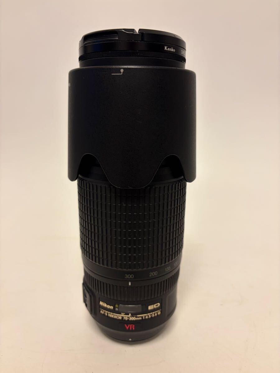 Nikon ニコン レンズ AF-S VR Zoom-Nikkor 70-300mm f/4.5-5.6G IF-ED 70-300mm 4.5-5.6 手ブレ補正機構 VRKenko製 PLフィルター 現状品