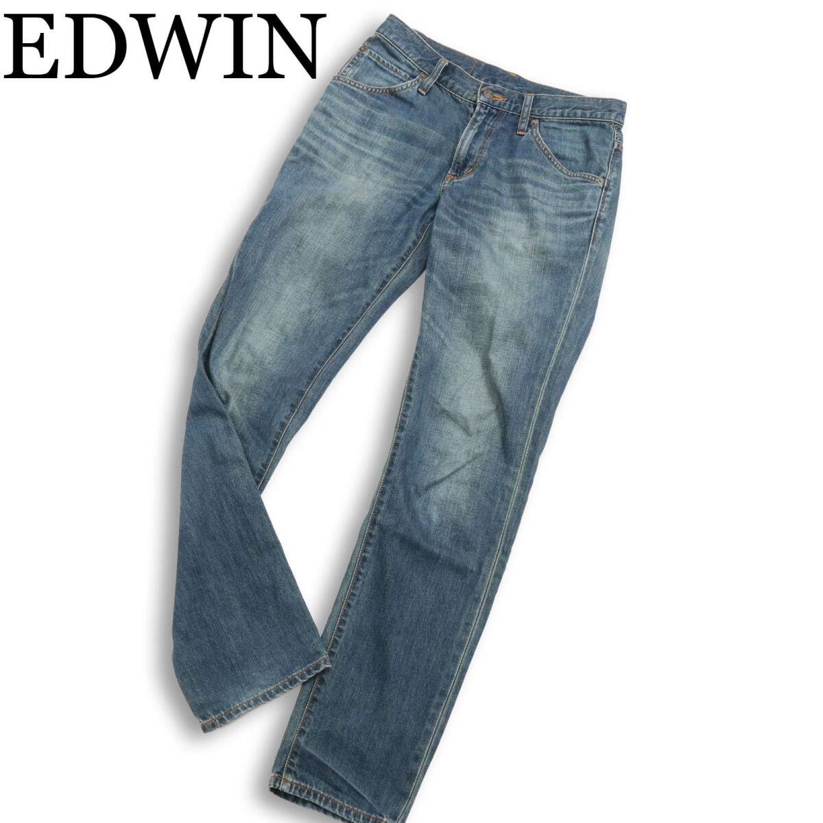EDWIN エドウィン 通年★ 【EGR-470G】 XVシリーズ USED加工 レギュラー ストレートデニムパンツ ジーンズ Sz.28 メンズ