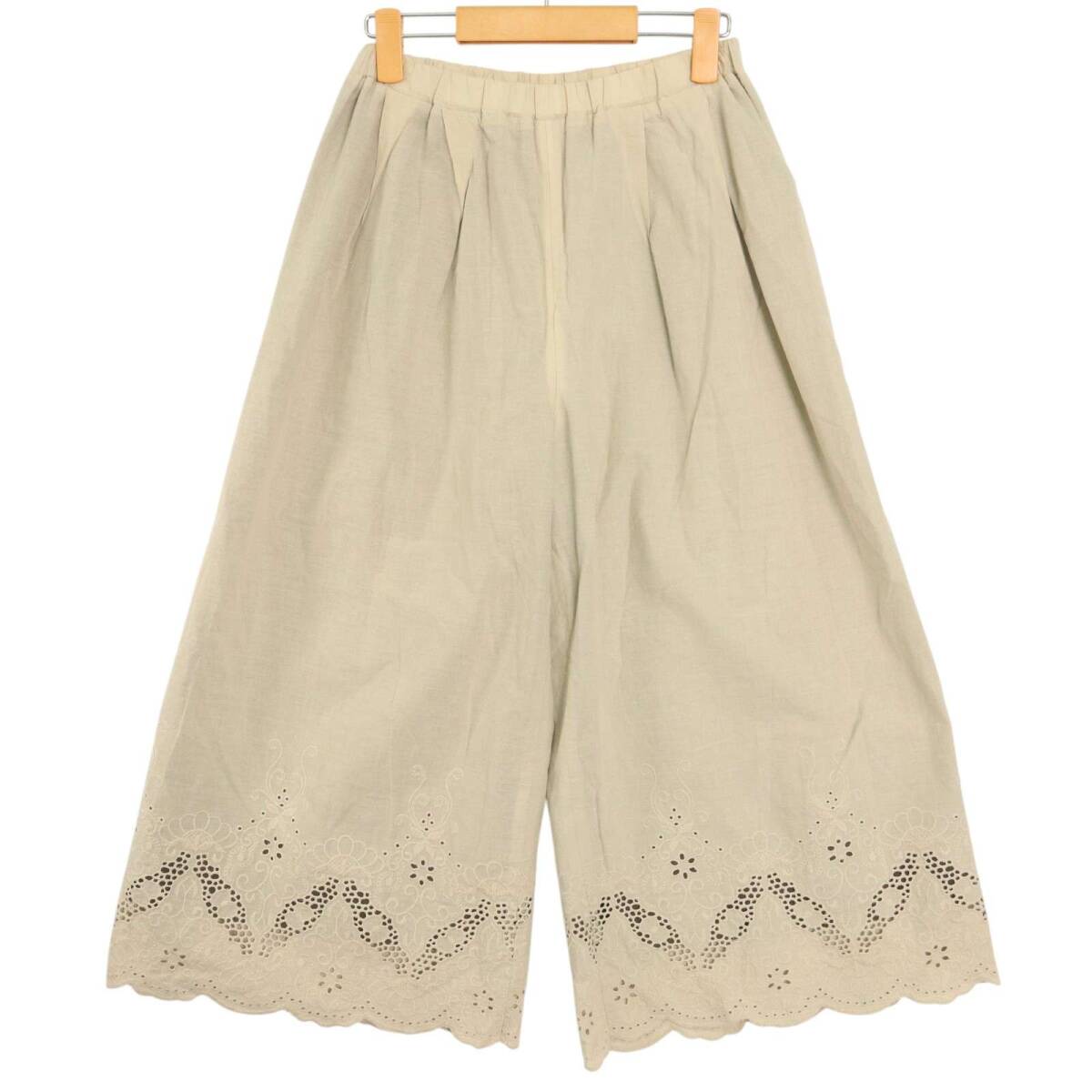 KATHARINE ROSS キャサリンロス 春夏 スカラップレース★ ワイド レース パンツ Sz.M レディース