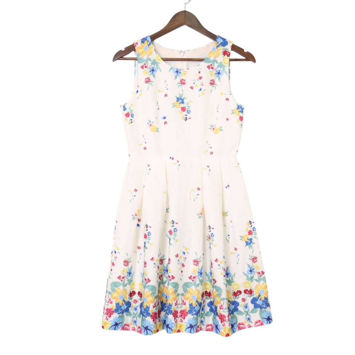 MERCURYDUO マーキュリーデュオ 春夏 花柄 フラワー★ ノースリーブ フレア ミニ ワンピース ドレス Sz.M レディース