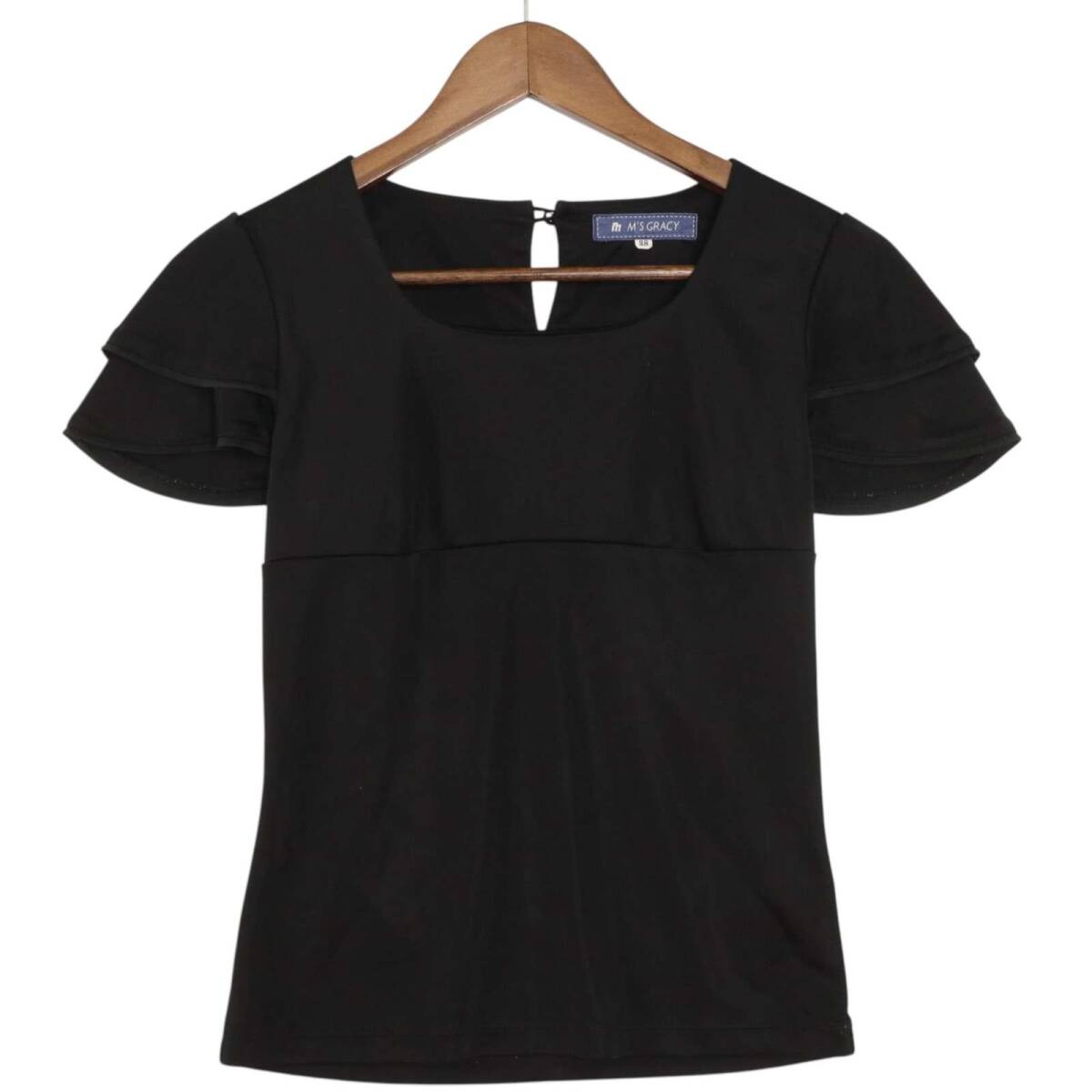 M'S GRACY エムズグレイシー 春夏★ カットソー ブラウス Sz.38 レディース 黒