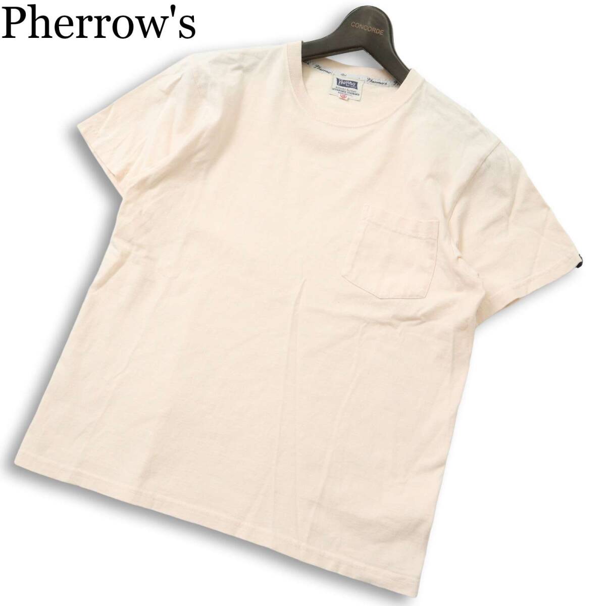 Pherrow's フェローズ 春夏★ 半袖 ポケット Tシャツ カットソー Sz.38 メンズ