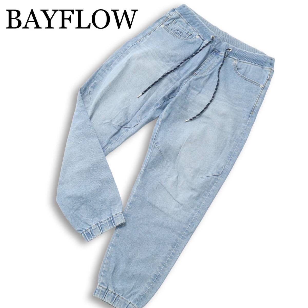 23SS★ BAYFLOW ベイフロー 通年★ デニム ストレッチ ウォッシュ加工 イージー ジョガー パンツ ジーンズ Sz.2 メンズ