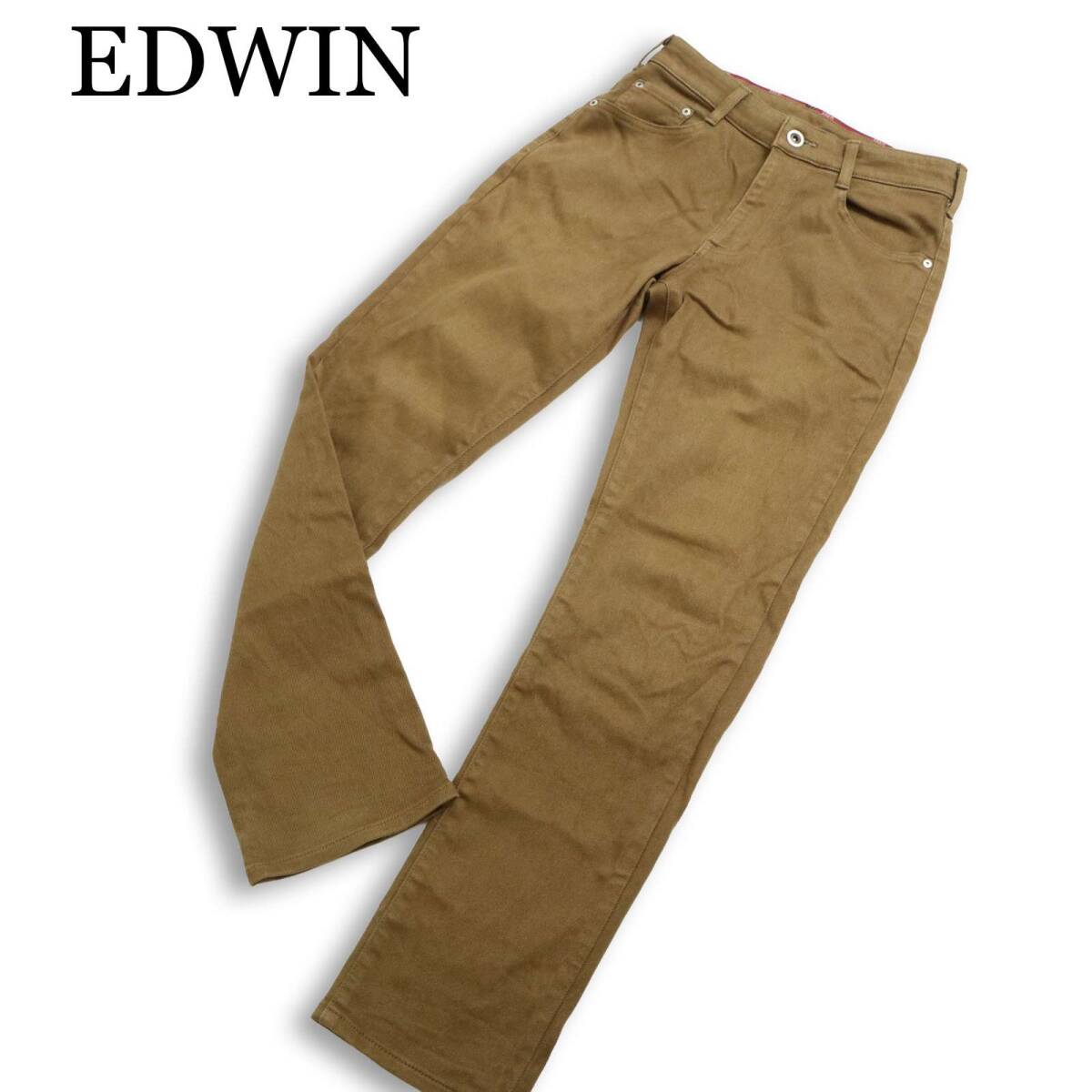 EDWIN エドウィン 通年★ 【ジャージーズ】 ストレッチ ジャージー デニム パンツ 日本製 ジーンズ Sz.S メンズ 茶系