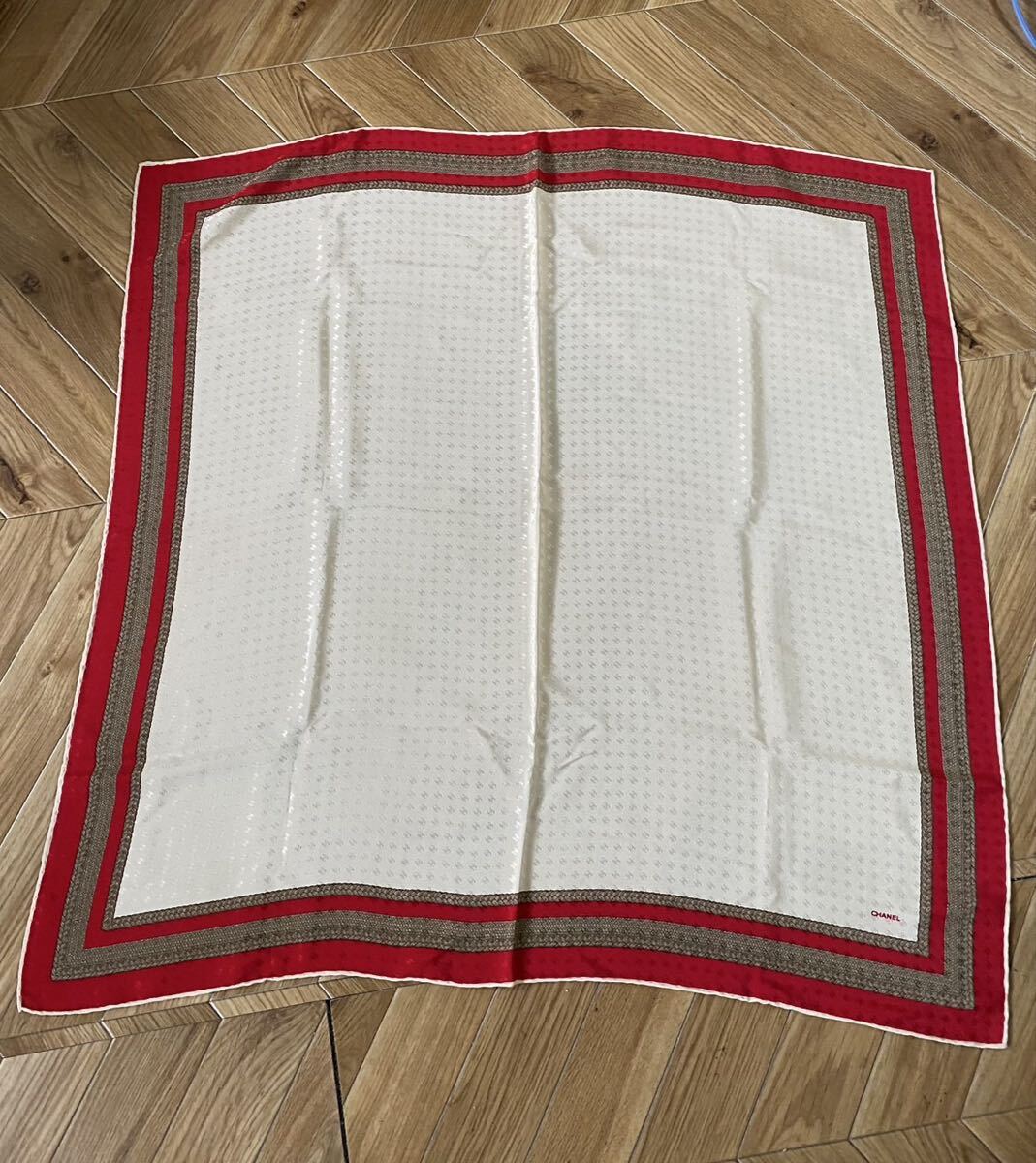 美品 シャネル CHANEL ココマーク ロゴ スカーフ ショール レディース ot022504