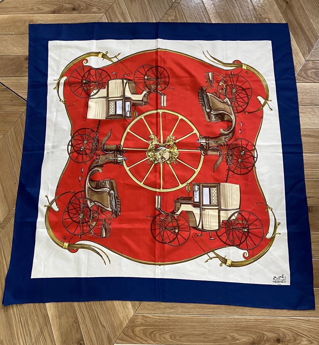 極美品 エルメス HERMES 大判 シルク スカーフ レディース ファッション小物 ys011304