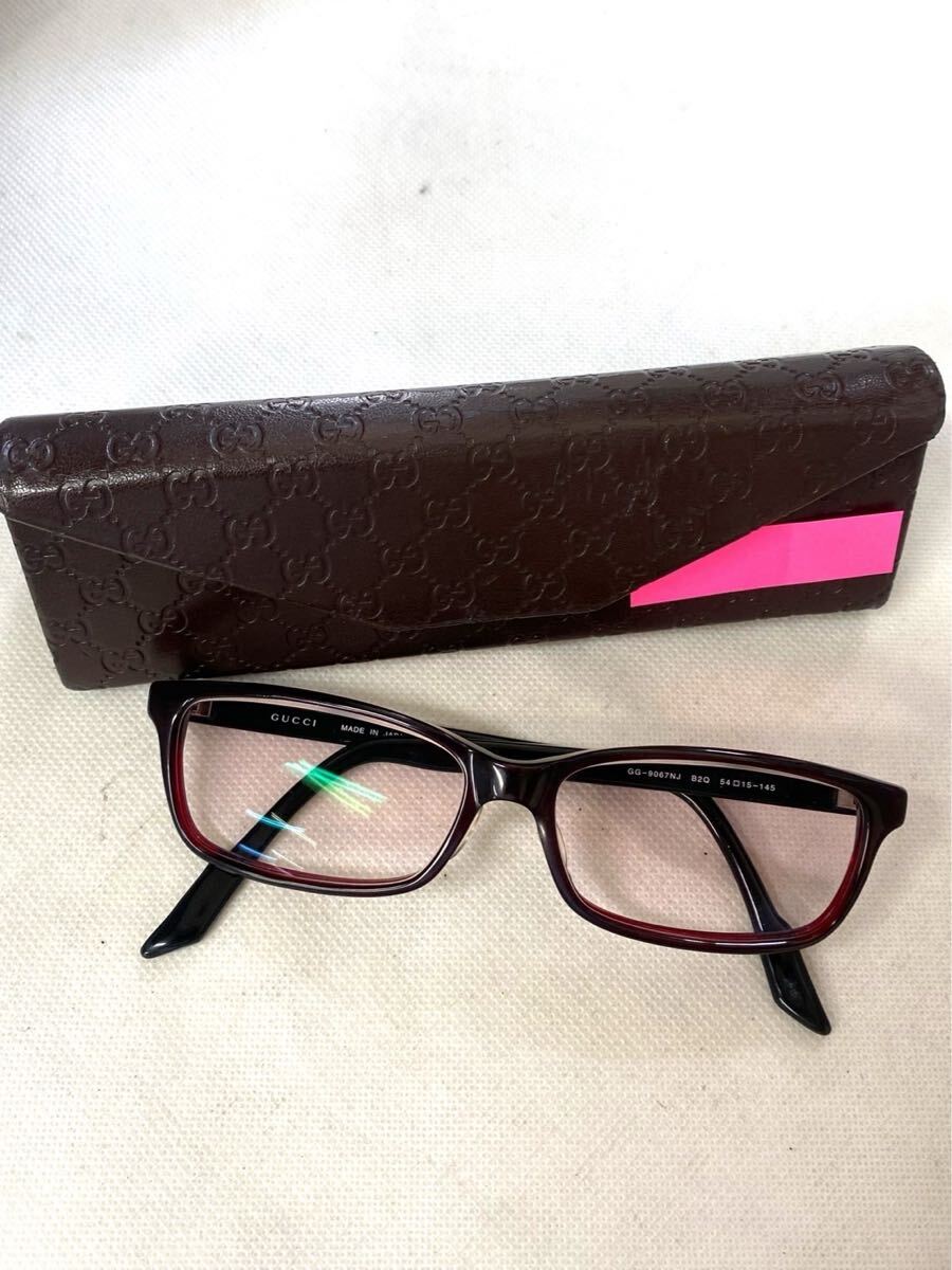 GUCCI グッチ メガネ GG-9067NJ 眼鏡 アイウェア 度入り シェリーライン ケース付き sh031901