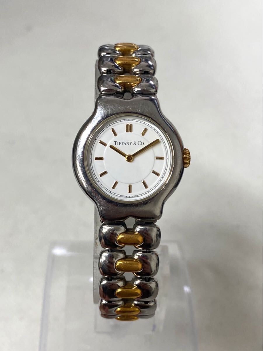 TIFFANY&Co ティファニー ティソロ 腕時計 L0112 クォーツ 白文字盤 ラウンドフェイス ot022602