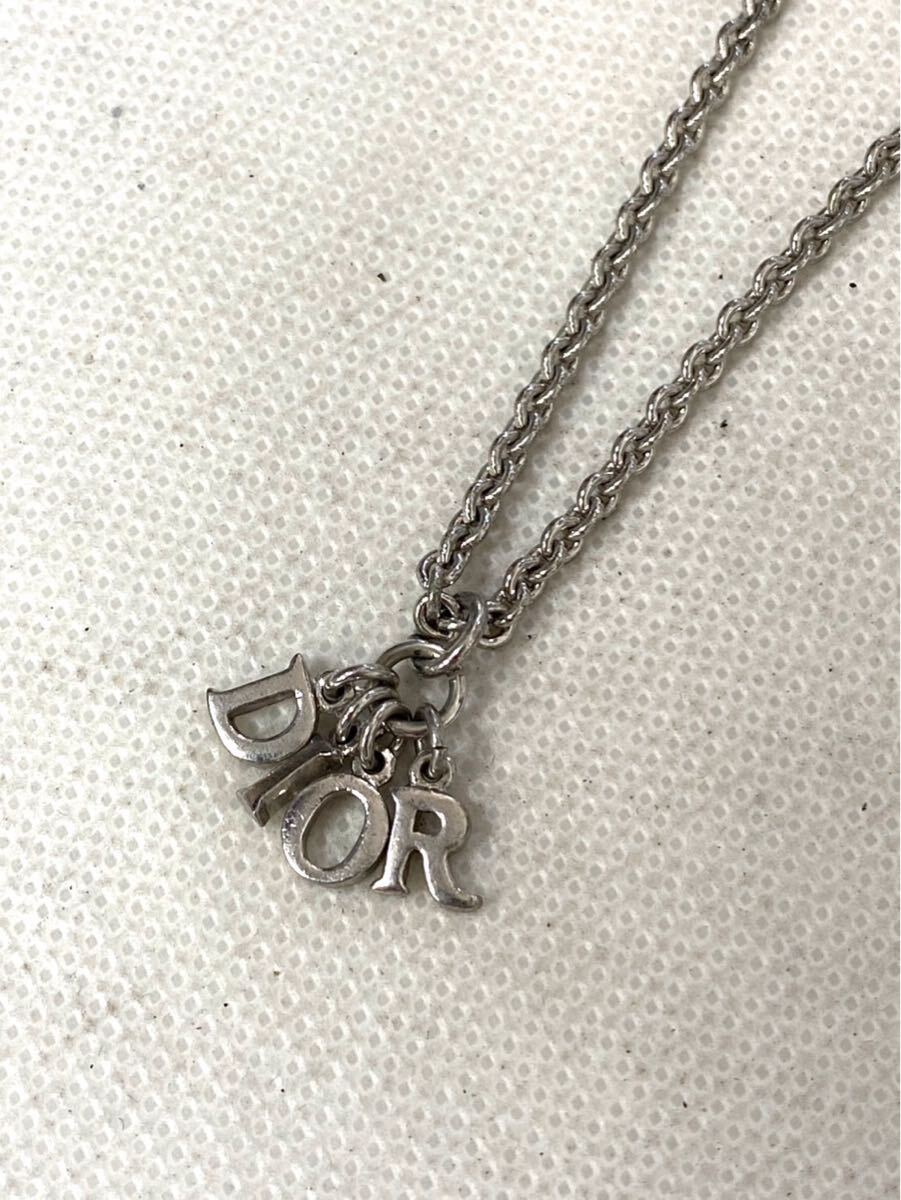 クリスチャンディオール Christian Dior ロゴ ネックレス ペンダント レディース アクセサリー シルバー ts031301