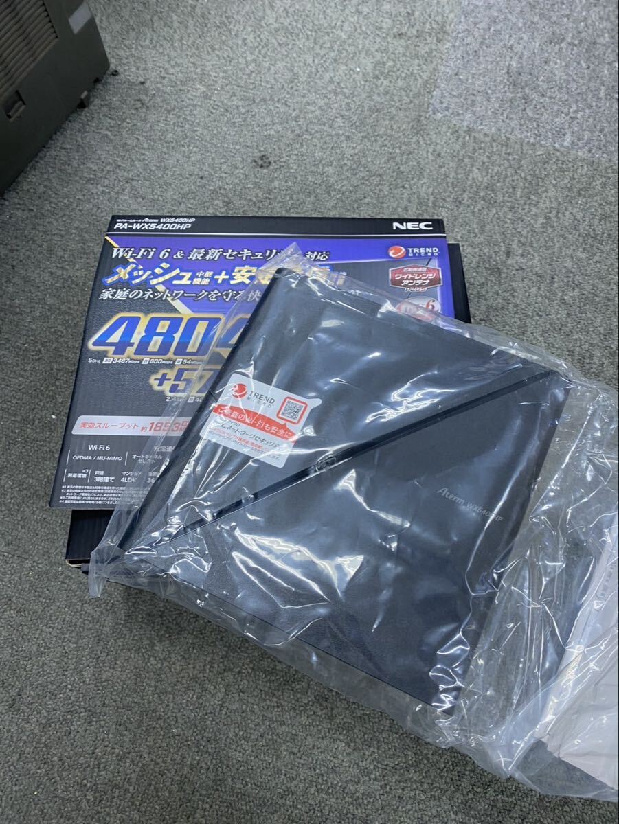 未使用 NEC Aterm PA-WX5400HP Wi-Fi 6 無線LANルーター 通電確認済み yn021401