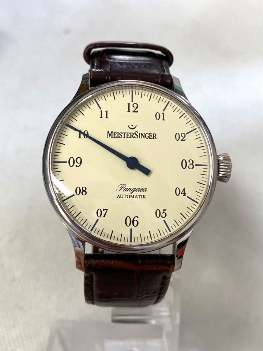美品 マイスタージンガー MEISTER SINGER Pangaea パンゲア 腕時計 自動巻き 裏スケ 稼働 im031604