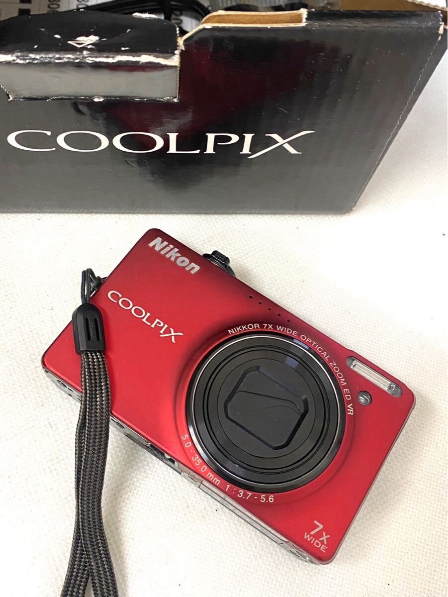 美品 Nikon COOLPIX S6000 デジタルカメラ ニコン デジカメ コンパクトカメラ 赤 シャッター確認済み yn021703