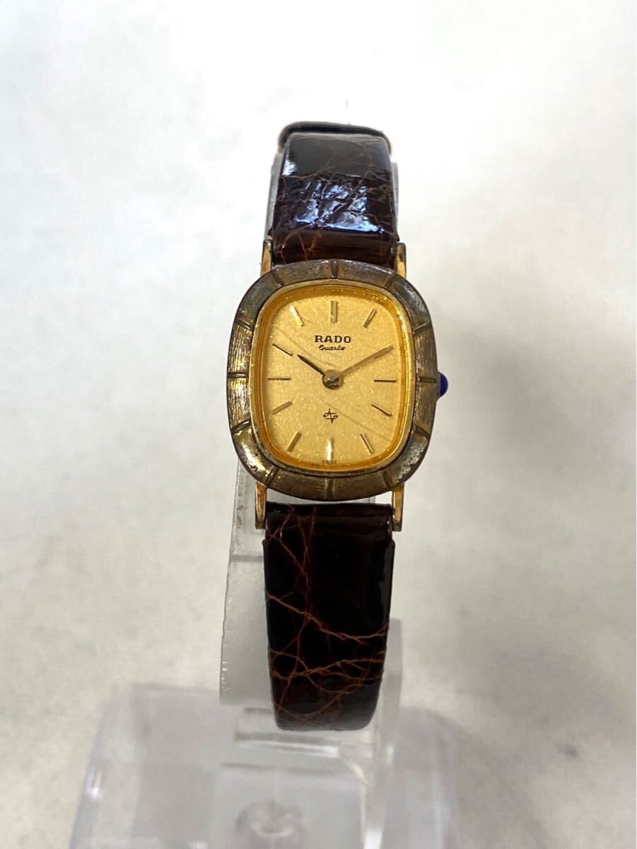 RADO ラドー 腕時計 クォーツ スクエアフェイス 700.9037.2 ゴールド文字盤 未稼働 mt032602