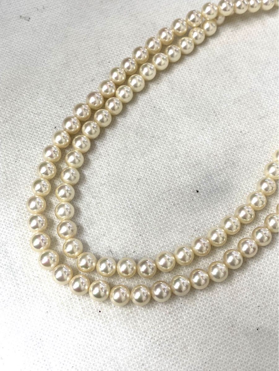 美品 真珠 パール ネックレス レディース 留め具 silver シルバー アクセサリー ts031906