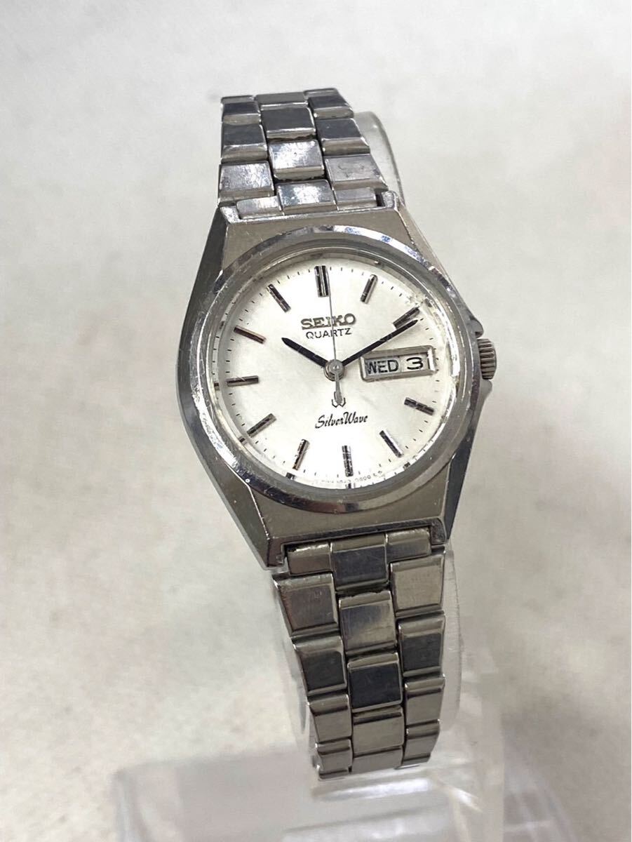 SEIKO セイコー 3423-0160 シルバーウェーブ silver WAVE クォーツ レディース 白文字盤 デイデイト st032307