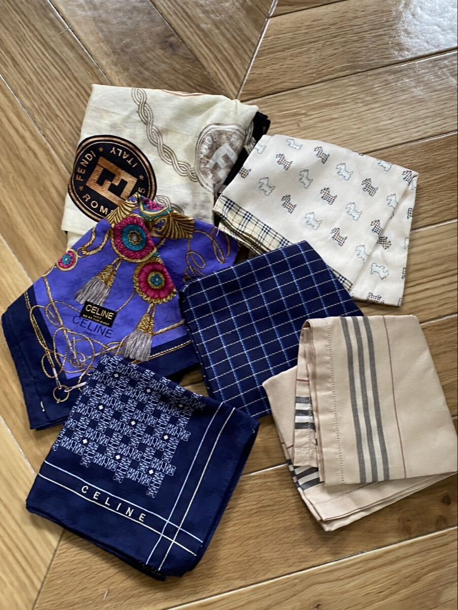 美品 バーバリー BURBERRY セリーヌ CELINE FENDI フェンディ ハンカチ セット スカーフ レディース yt062901