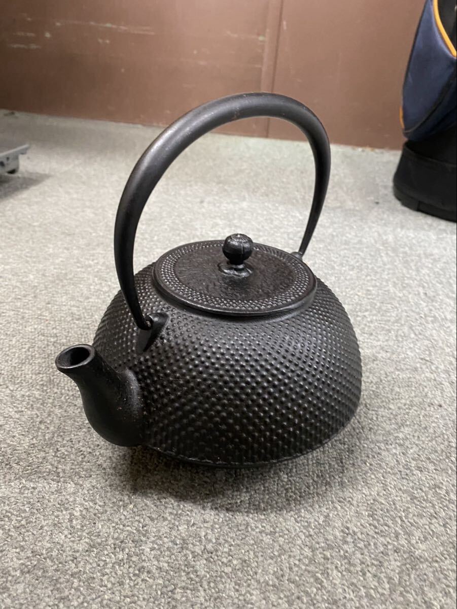 岩鋳 池永 南部鉄器 鉄瓶 アンティーク 鉄器 急須 茶器 茶道具 あられ ys022601