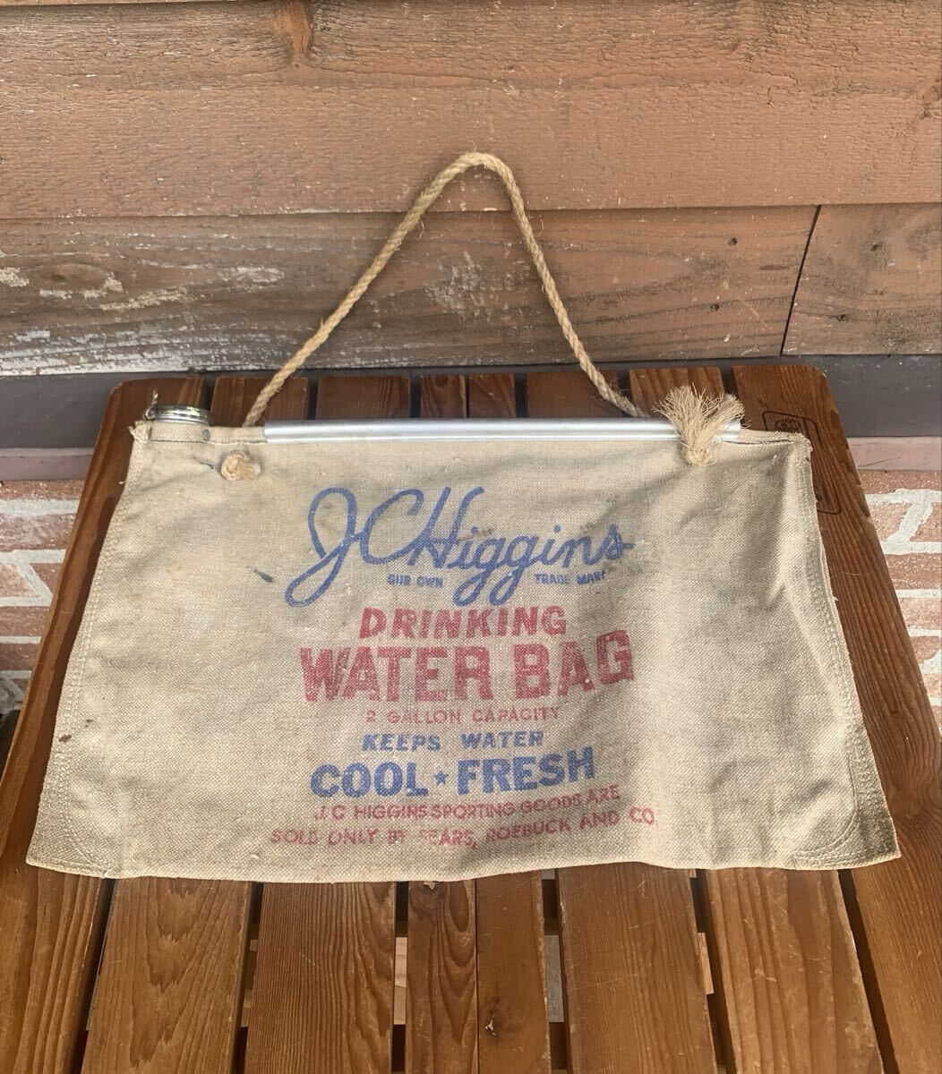 ★激レア★50’s J.C. Higgins ★ Sears ウォーターバッグ 2ガロン ジャグ ビンテージUSA キャンバス 水筒 検ランタン ストーブ