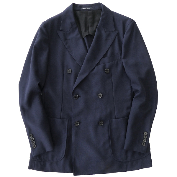 マッキントッシュフィロソフィー トロッター ジャケット 36R(S) 紺 TROTTER ブレザー ダブル 背抜き 春夏 ビジネス ストレッチ