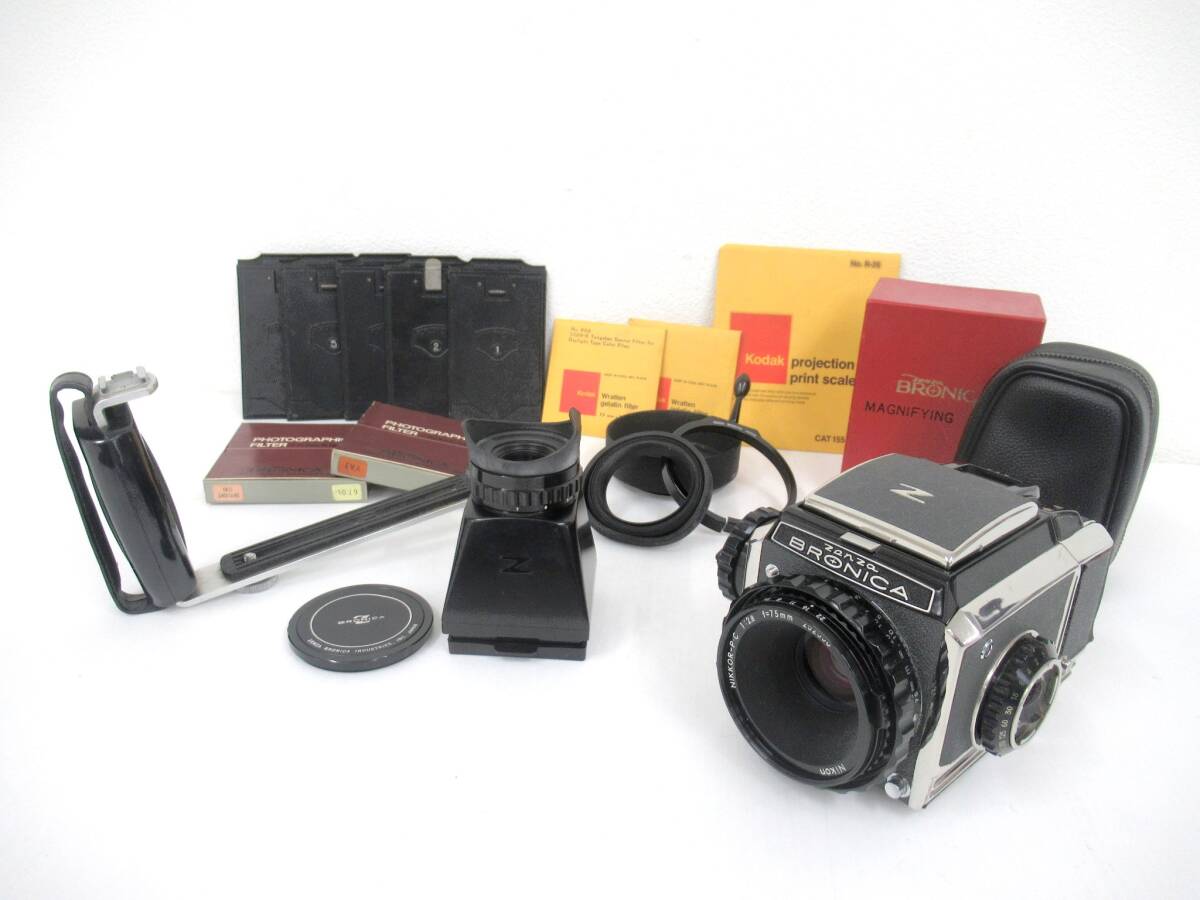 【ZENZA BRONICA/ゼンザブロニカ】卯⑥5//付属多数 BRONICA S型 NIKKOR-PC 1:2.8 f=75mm