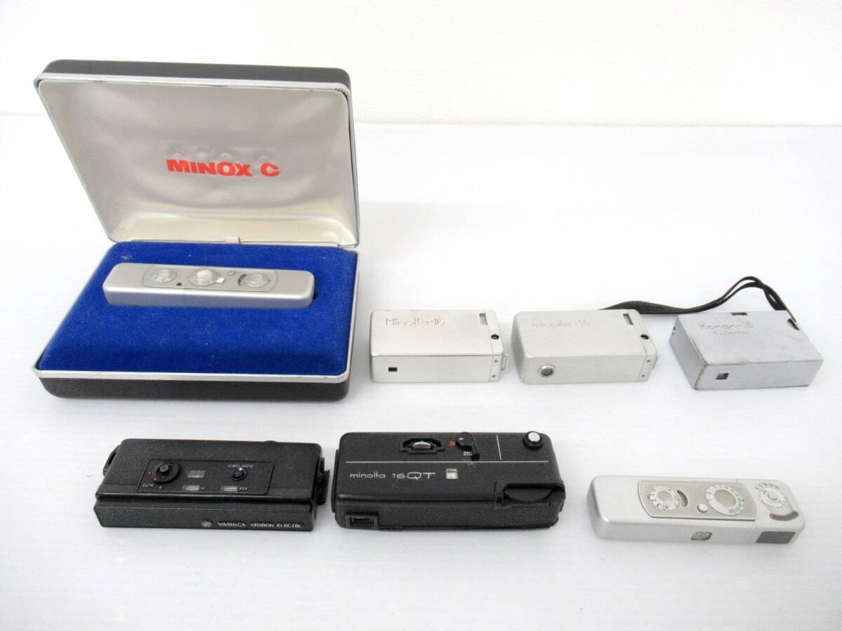【MINOLTA/YASHICA他】寅②429//ポケットカメラ7台セット/Minolta16QT/MINOX C/他