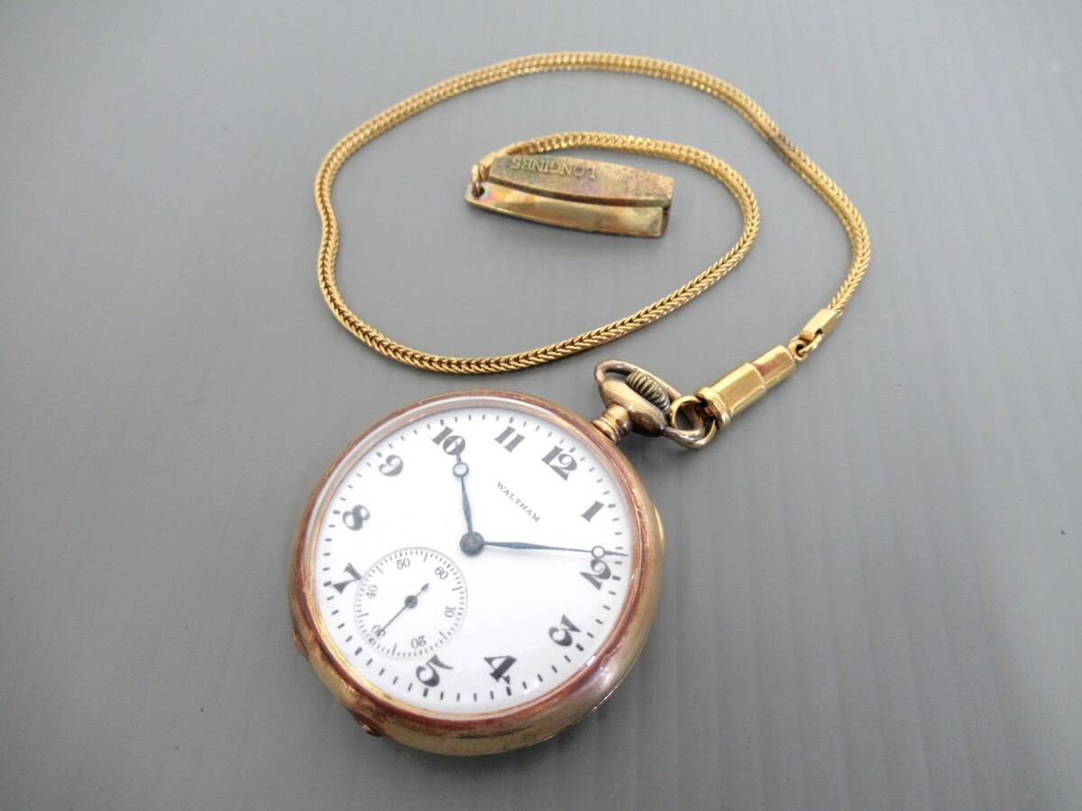 【WALTHAM/ウォルサム】卯①1//懐中時計/15石/金無垢/K18/18金/総重量71.9g/直径約4.3cm