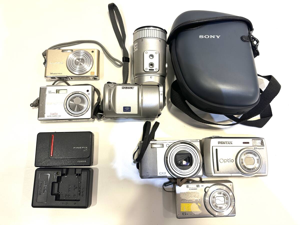 #4664 デジタルカメラ Panasonic FIJIFILM Canon SONY OLYMPUS 他 おまとめ7点 デジカメ 動作未確認 ジャンク出品 現状品