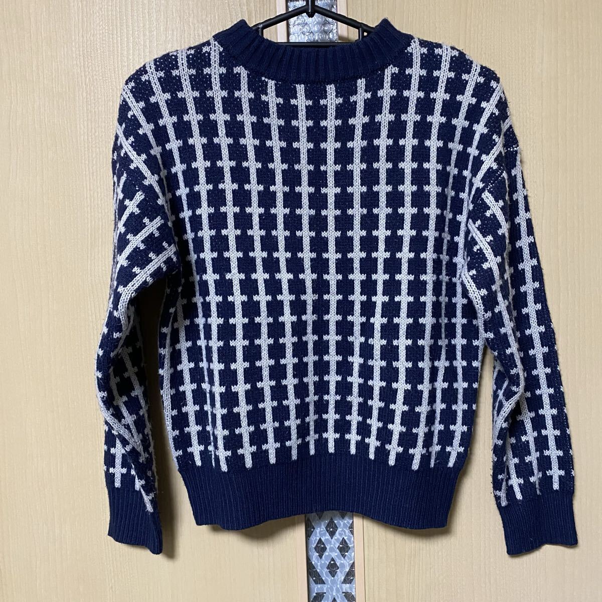 キッズ 子供服 セーター ニット ネイビー 長袖 140