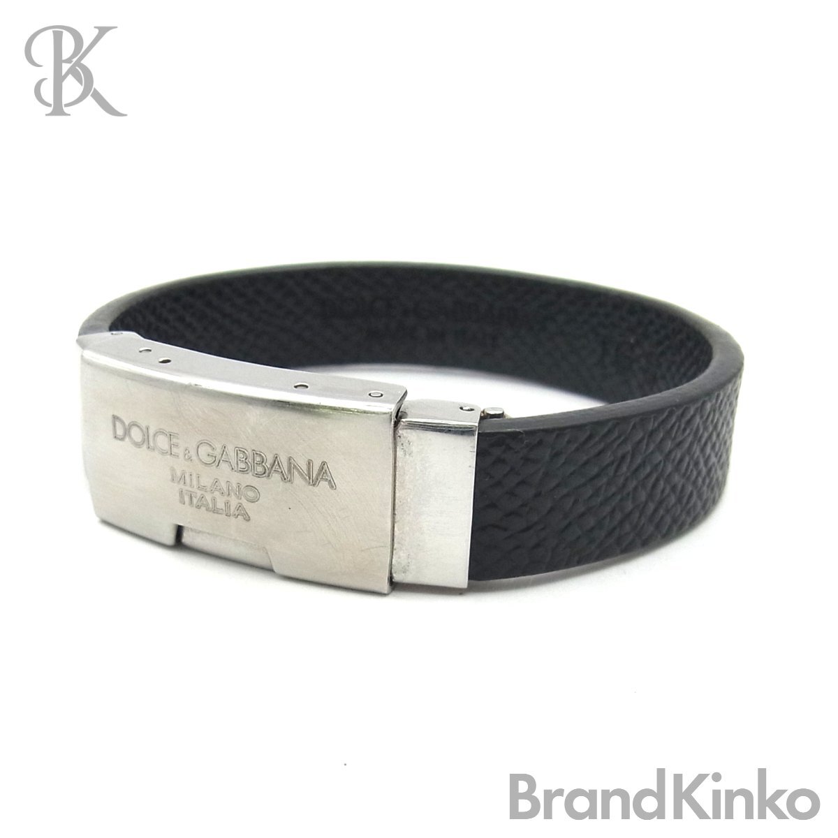 ドルチェ&ガッバーナ レザー ブレスレット ブラック系 腕回り：約16.5cm DOLCE&GABBANA ∞
