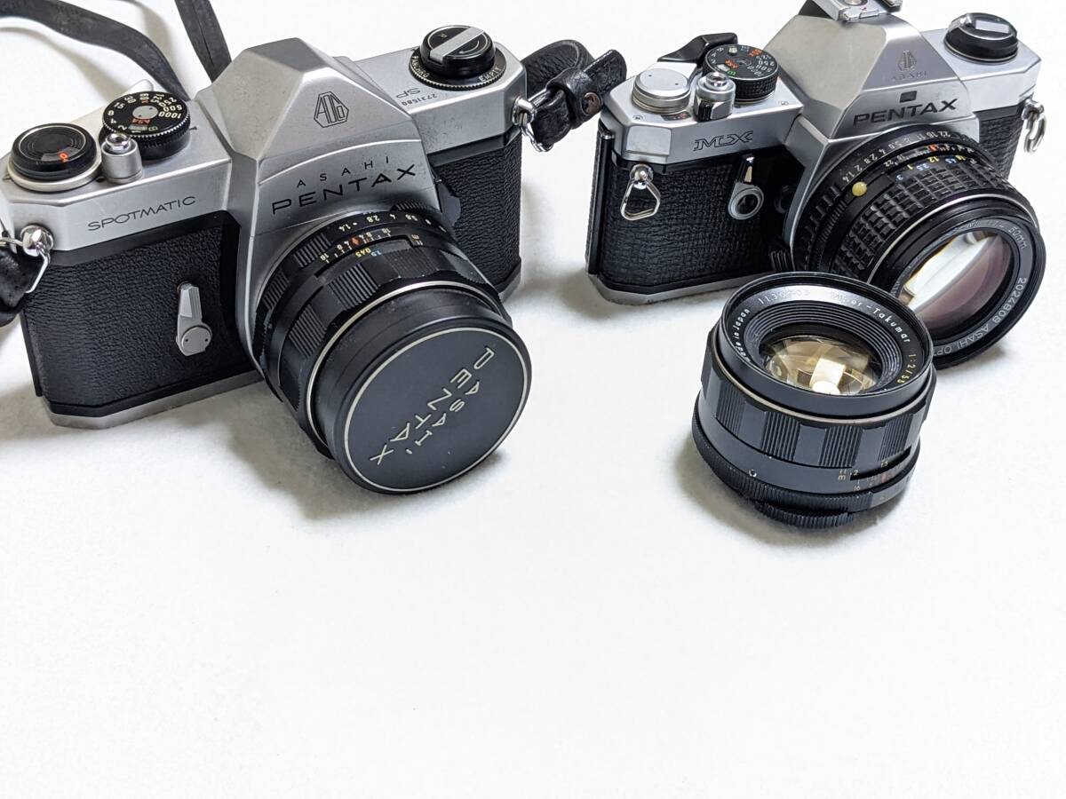 Pentax MX & SMC PENTAX-M 50mm F1.4,Pentax SP (SPOTMATIC) & Super-Takumar 50mm F1.4, Super-Takumar 55mm F2 一眼レフカメラ まとめ