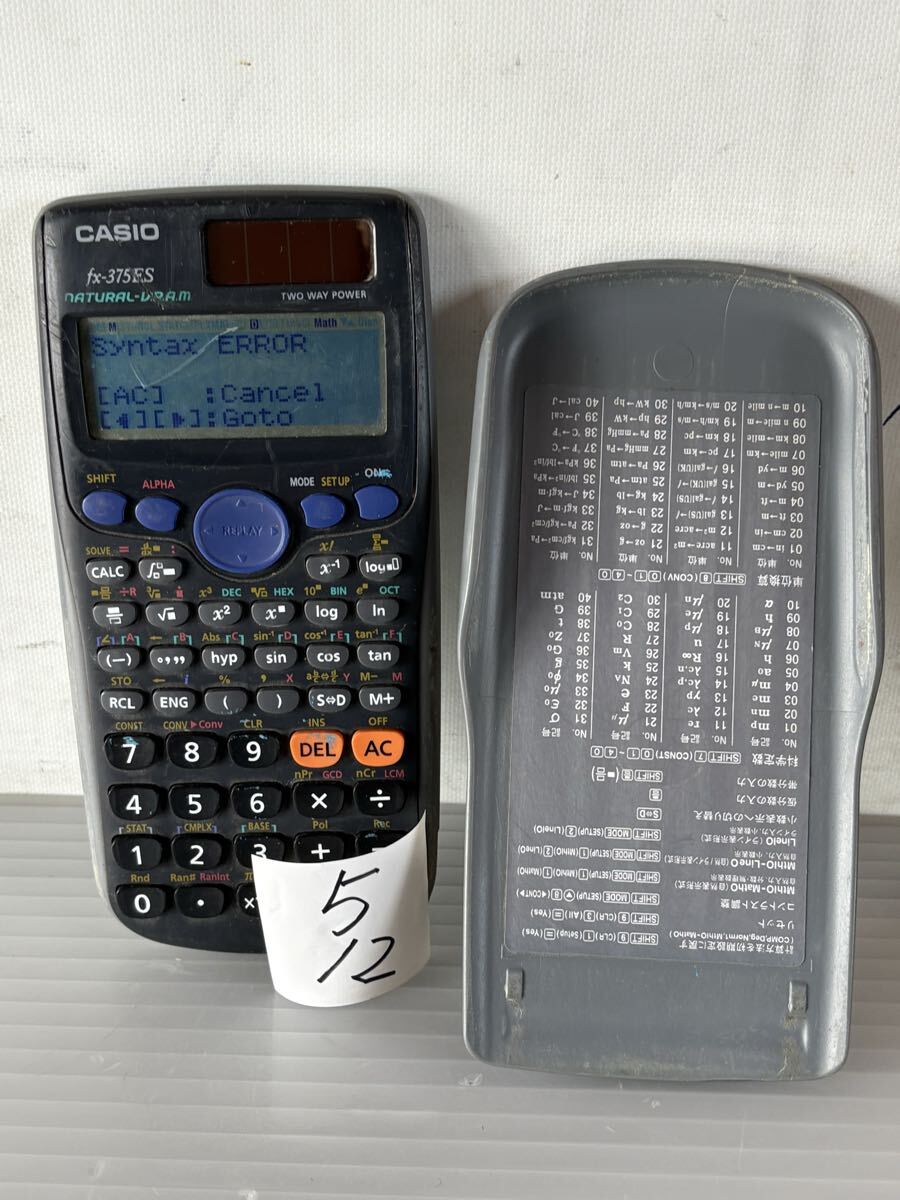 5/12 CASIO カシオ 関数電卓 fx-375ES 