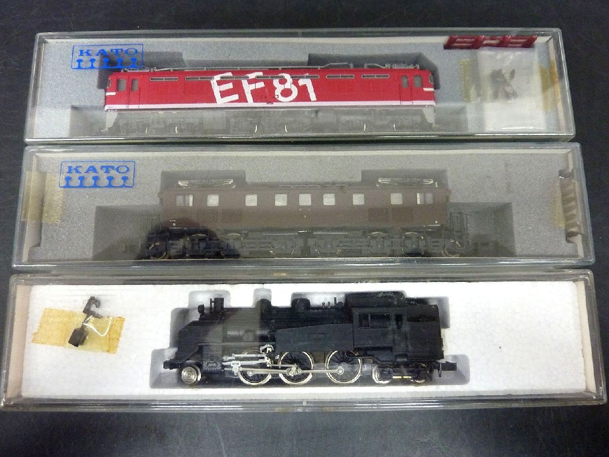 [ZEROnet] 鉄道模型　Nゲージ　KATO　関水金属　動力車　3両セット C11　EF15　EF81　走行確認済　ジャンク扱い　ΣK804-40