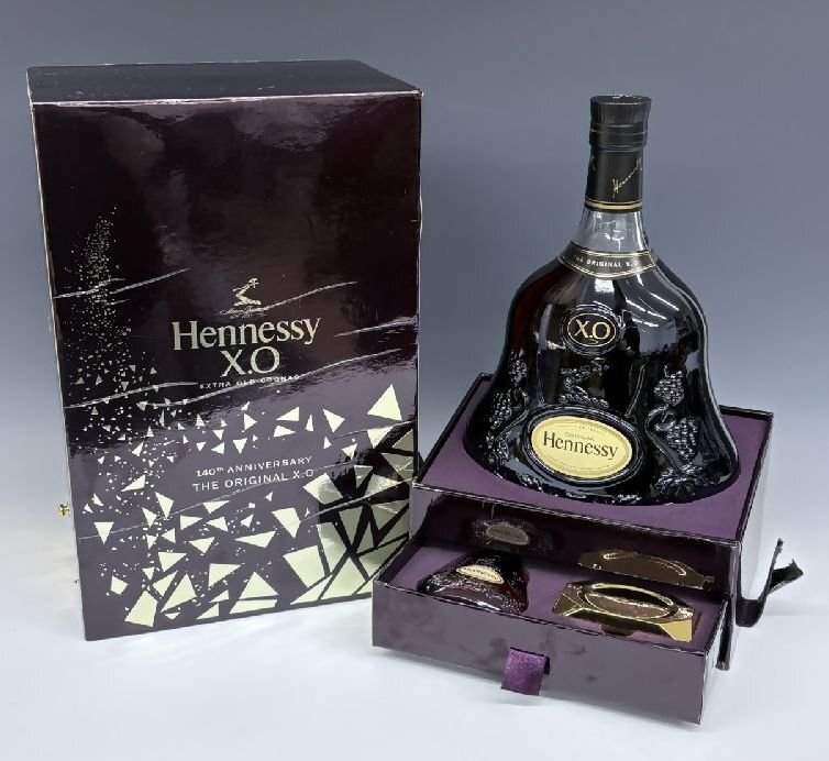 [ZEROnet] 未開封品 Hennessy XO ヘネシー 140周年 アニバーサリー ミニボトル コニャック ブランデー 700ml 50ml 40% 箱付 古酒 ●A84-20